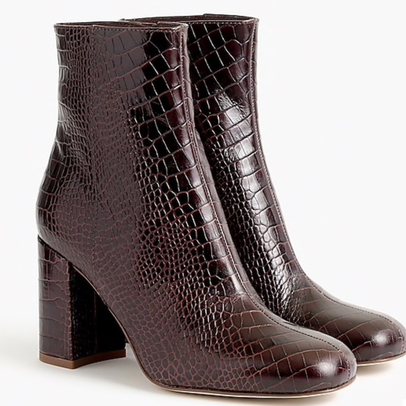 J. Crew Shoes - NWOT J.Crew Croc-stamped zip boots